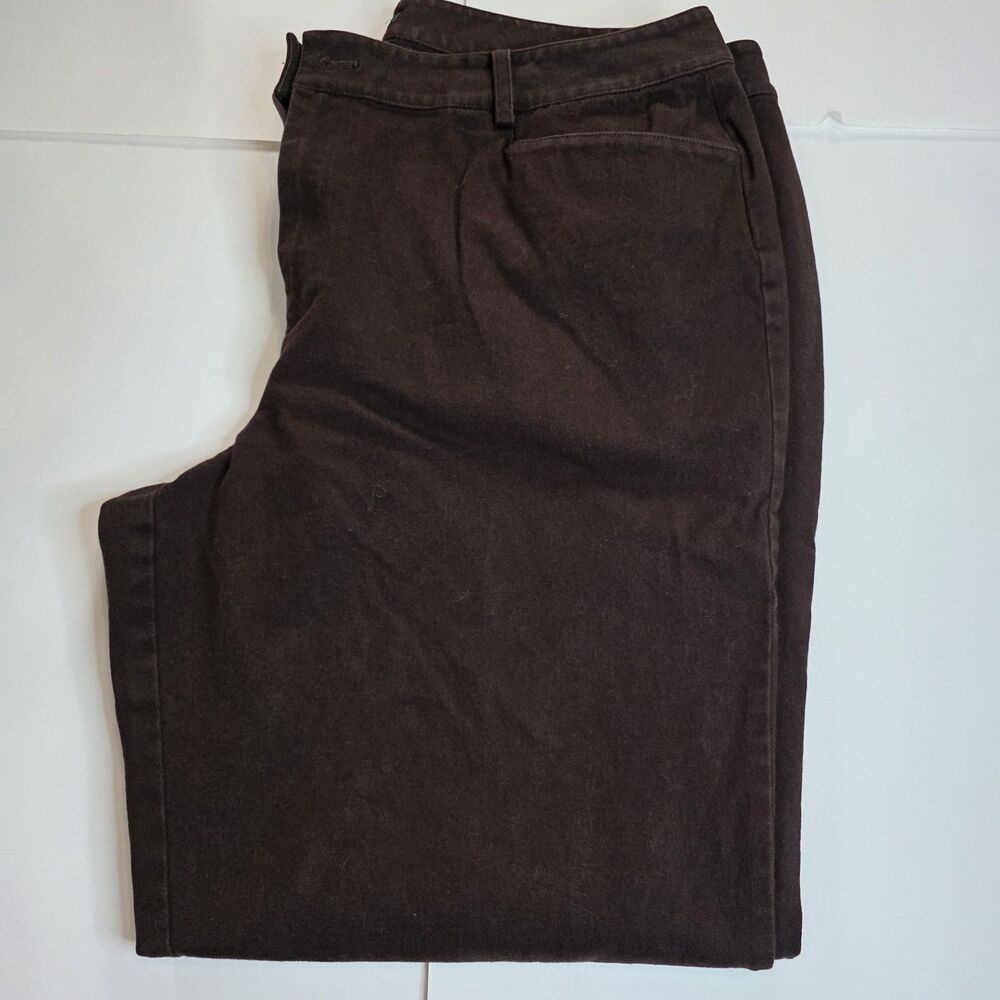 Lauren Ralph Lauren Straight Fit High Rise Brown Dress Twill Women's Size 16